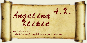 Angelina Klipić vizit kartica